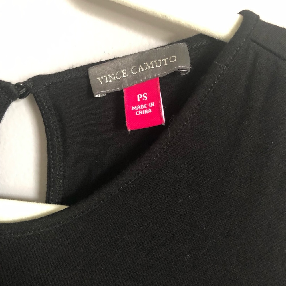 Vince Camuto Long Sleeve Cold-Shoulder Top PETITE - Picture 3 of 5